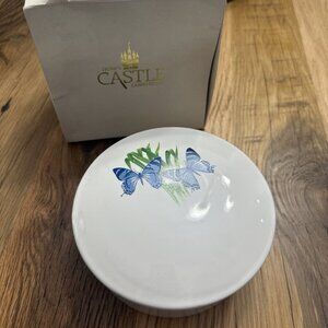 Trumps Castle Casino Resort Porcelin Dish With Lid Butterfly FTD Inc